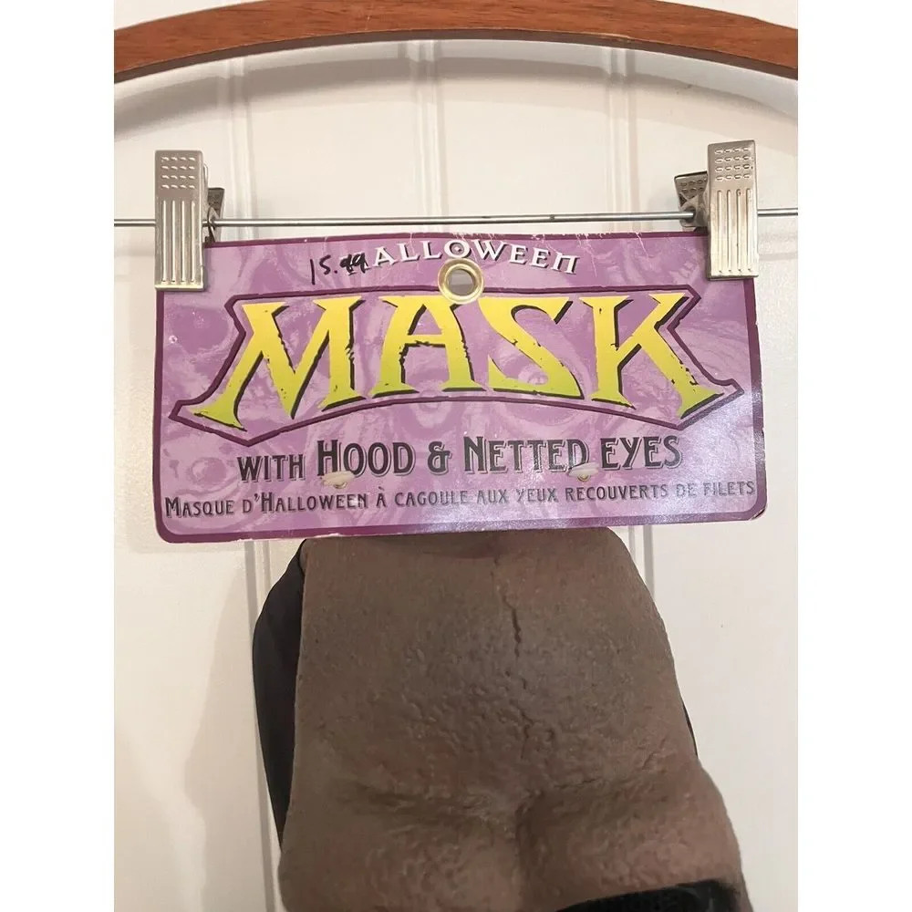 New!‎ Vintage 1997 The Paper Magic Group Scary Hooded Halloween Mask Deadstock